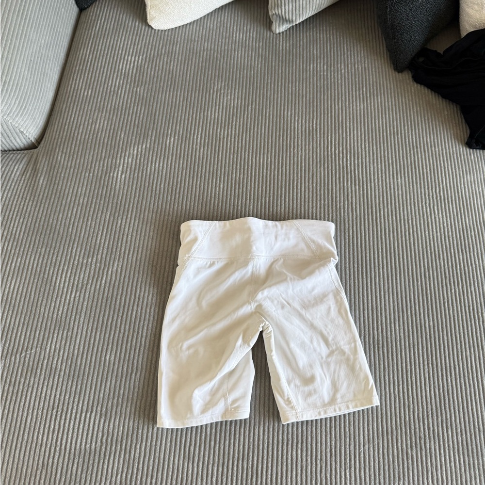 Women’s White biker shorts